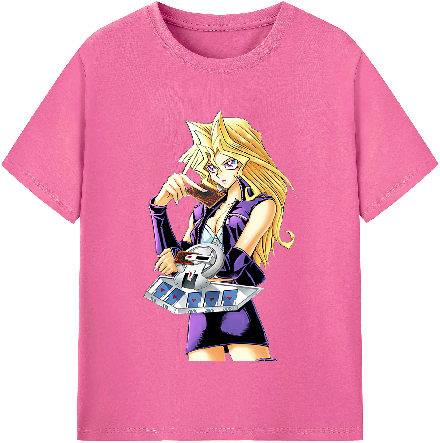 （画像用） 遊☆戯☆王 Yu-Gi-Oh! レディースカジュアルプリントTシャツ（綿100％）